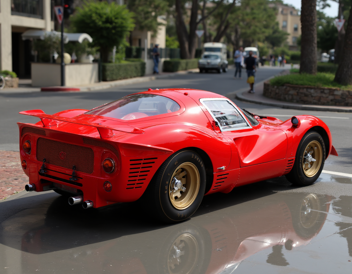 realistic photo of a car, ultra high quality, very detailed, sharp focus, highly detailed,<lora:Ferrari_412P:1>, 412p, ferrari