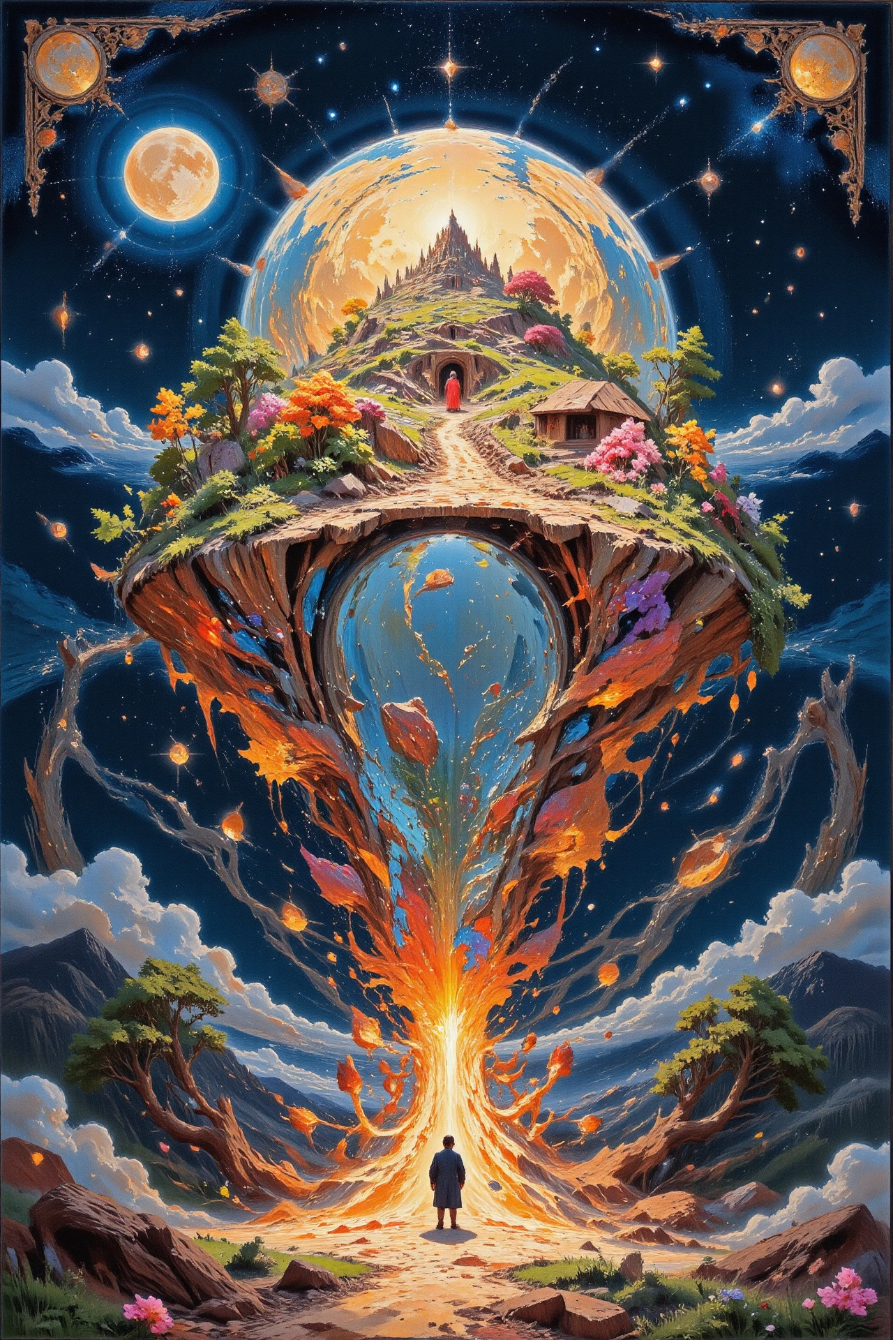 (floating island),  beautiful Lebanese landscape,  bright luminous night, woman, intricate, very detailed, sharp, colorful, multilayer surreal paint,  <lora:Hand v2:1> <lora:Anti-Blur:1> <lora:Insane Detail Slider:0.5>   <lora:Flux.1_Turbo_Detailer:0.6> <lora:flux-photo-transparent_Alpha_1.0:0.8> <lora:flux.1_lora_flyway_Epic-detail_v2:0.6>,  <lora:Painterly01b_CE_FLUX_AIT:0.8> pntrlyCE_style,  <lora:VividlySurreal:1>