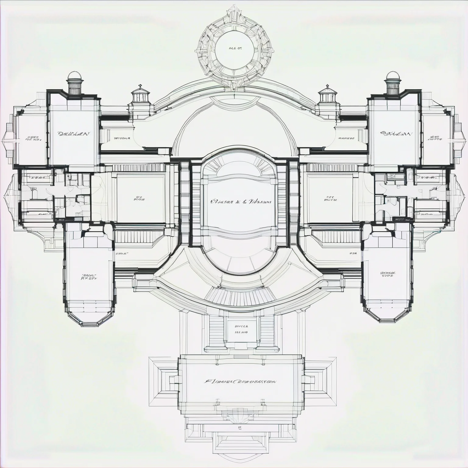 detailed floorplan of a large new england victorian mansion<lora:floorplans-prod-e-000012:1>