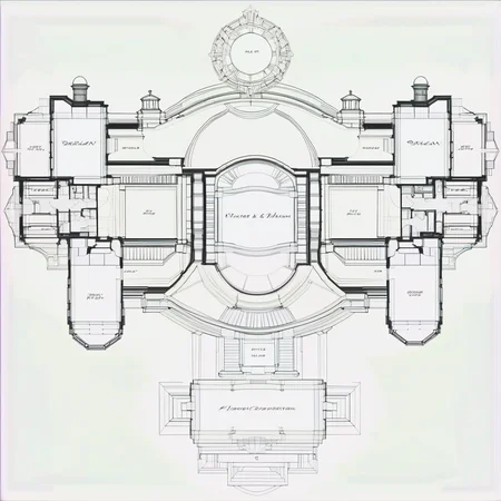 detailed floorplan of a large new england victorian mansion<lora:floorplans-prod-e-000012:1>