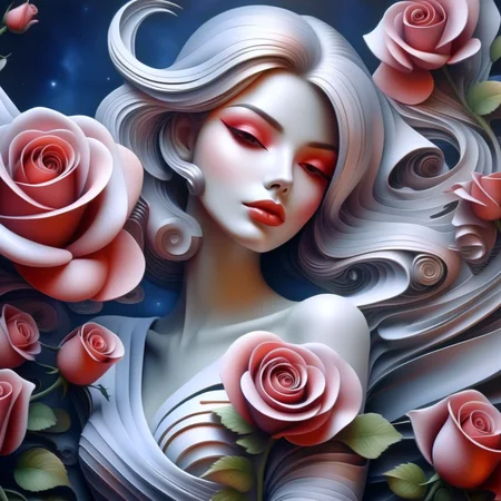 worx girl with rose in garden<lora:worx:1>