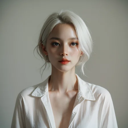 score_9,score_8_up,score_7_up,rim light,available light,Cinematic Lighting,
highly detailed,high budget,masterpiece,best quality,perfect anatomy,very aesthetic,1girl,solo,black background,white shirt,white hair,
<lora:Pony monday-000002:1>,