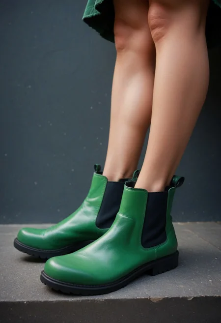 score_9, score_8_up, score_8_up
BREAK
(green), (chelsea boots), foot focus, (ankles visible)
