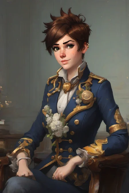 PETracerOW,<lora:PE_TracerOverWatch:1>,
portrait of tracer,freckles,
wearing president suit,sitting
