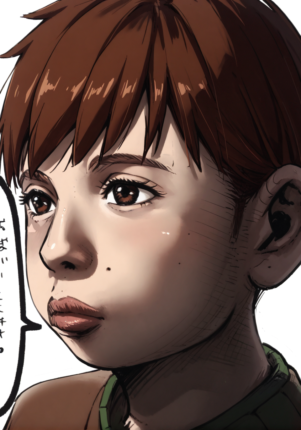score_9,score_8_up,score_7_up,score_6_up,score_5_up,score_4_up,source_anime,
<lora:chigyu_pony_v1:1.2>,chigyu,
upper body,close-up,lips,
greyscale,comic,speech bubble,<lora:Chilchuck_Tims_Dungeon_Meshi_-_Delicious_in_Dungeon_-_Pony>,chilchuck tims,brown hair,brown eyes,