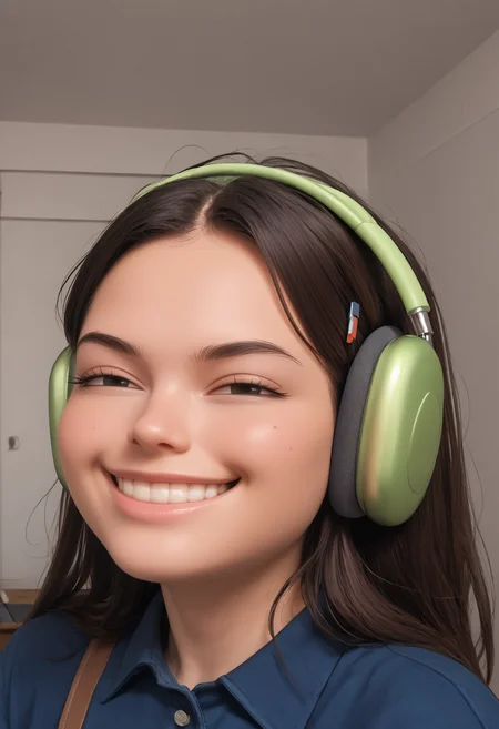 score_9_up, score_8_up, score_7_up, wireless headphones, IncrsAnyasHehFaceMeme, grin, 1girl, <lora:WirelessHeadphones:0.8>, <lora:AnyasHehFaceMeme_XLPD:1.1>