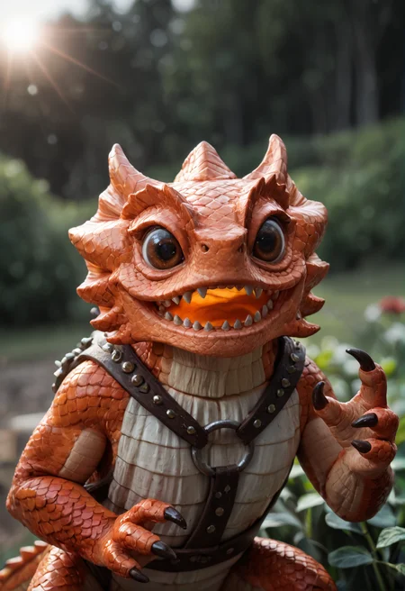 <lora:mortimer_v2:1> mortimer_v2
no humans, pokemon \(creature\)
black eyes, claws, fangs, scales,
black eyes, brown eyes,
colored skin, scales,
teeth, sharp teeth, claws,, score_9, score_8_up, score_7_up, score_6_up, derpibooru_p_95, solo
detailed eyes, beautiful, detailed background, perfect eyes,
blur censor, blurry, blurry background, blurry foreground, bokeh, motion blur,
chromatic aberration, depth of field, figure, focused, focus
photography, realistic sun light and shadows, photorealism, UHD --ar 9:16 --style raw --stylize 700
Fisheye-shot , , overjoyed , Finger gun pose,, cozy farm set in herb garden with rosemary and basil Lunar Eclipse: blood moon, shadow, copper, celestial, rare