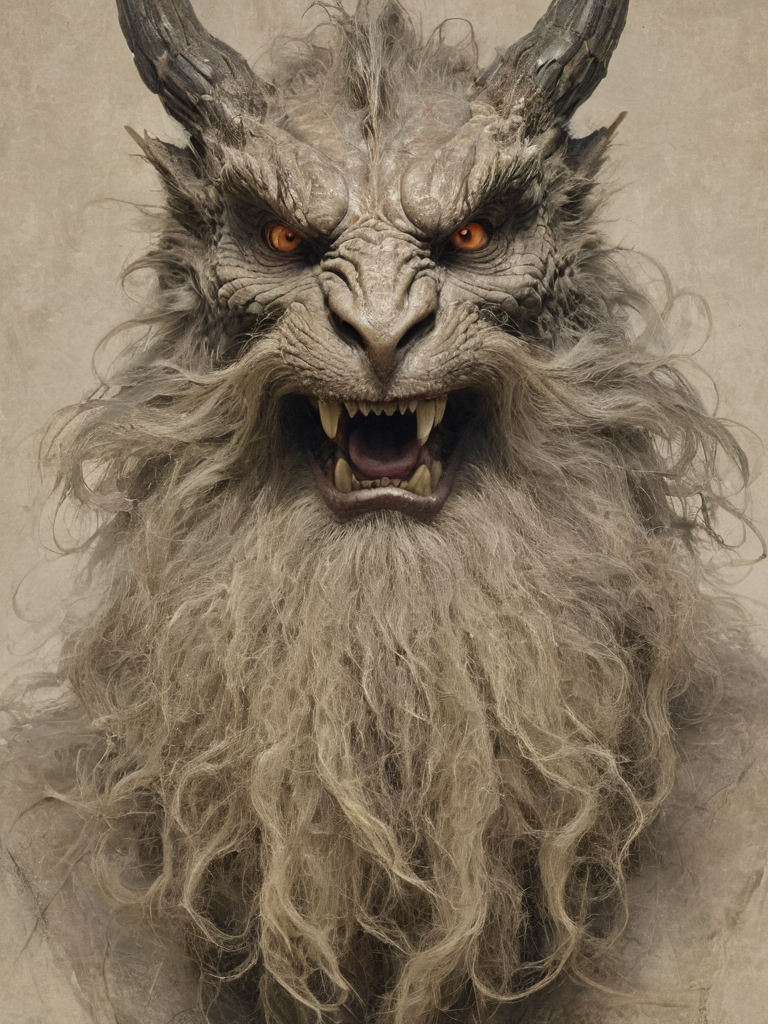 depiction of a dragon sporting a messy beard, composition,  <lora:- SDXL - brdanmu_ beard_mustache_hair_V2.0:.6>
