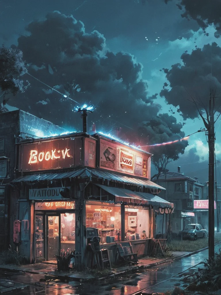 small store in night