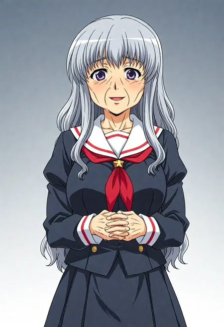 <lora:age_control_XL_illustrious-noob_v1:1> <lora:izumi_hikaru_XL_illustrious-noob_v1:1> izumi hikaru, school uniform,child, old woman, solo,, best quality, masterpiece, high quality,   <lora:Hyper-SDXL-4steps-lora:1>