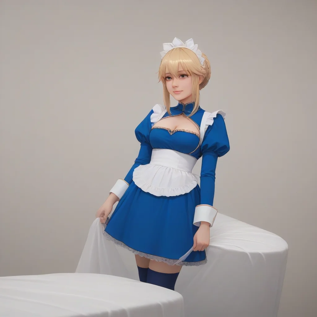 score_9, score_8_up, score_7_up, best quality, masterpiece, source_anime, zPDXL, zPDXL_xxx, BREAK
in  bed room,
solo, outdoor, 1girl, artoria_pendragon_\(lancer\)_\(fate\), lancermaid, blonde hair,  maid, long dress, blue thighhighs, cleavage, apron, juliet sleeves,  maid headdress, long sleeves, puffy sleeves, blue dress,,<lora:ChaldeaMaidv1:0.9>, smile,  happy ,, <lora:add-detail-xl:1> <lora:detail_eyes:0.5>, peeking from behind a curtain, peering from behind a curtain with a teasing look, creating a sense of mystery and allure