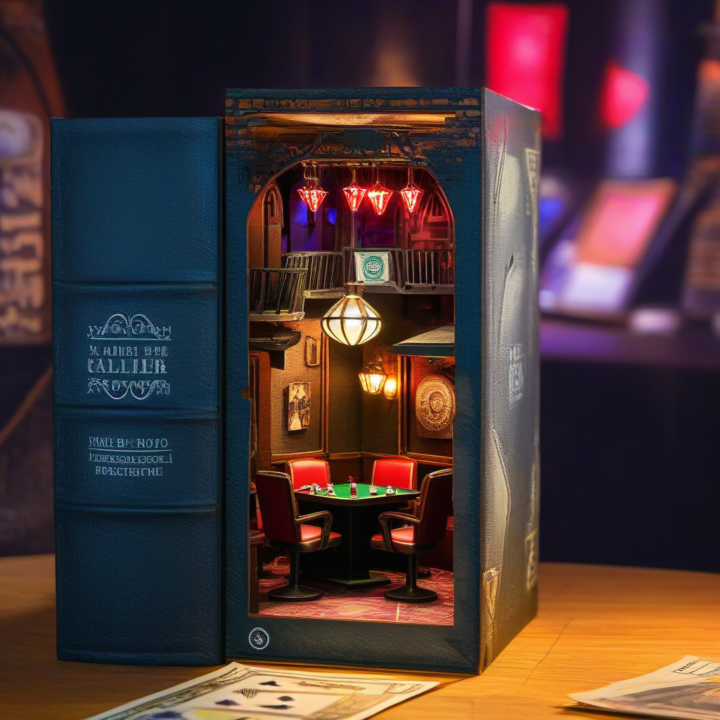 hyperrealistic and intricate detailed photo of book nook, mafia poker room, poker table, prohibition, whiskey, red lights, underground  <lora:book_nook:1.3>, 
realistic skin,
UHD 8k focus stacking, film grain, sharp focus, rule of thirds, insanely detailed, 
raytracing, photorealistic, depth of field, professional colorgrading