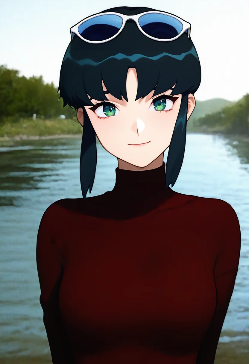 1girl, kumashiro sakuya, sunglasses on head, brown turtleneck sweater, upper body, smile, looking at viewer, river
<lora:Sakuya_Kumashiro_IL-000010:1>, very awa, masterpiece, best quality, amazing quality, very aesthetic, high resolution, ultra-detailed, absurdres, newest, volumetric lighting,