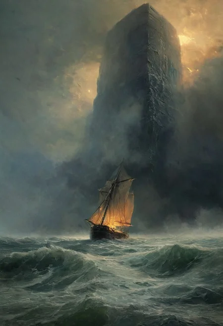 art by Jeremy Mann, god rays, dramatic light,  aesthetic of hard - edge painting:0.1), How ever long we had been at sea, no matter how many songs we sang it wasn't enough. The mental toll of just sitting on the boat and looking at the rippling water drove us crazy,. They had sealed their fates... (vacations, high resolution:1.3), (small, selective focus, european film:1.2), (sexual advance:1.1), ,end of hopes ,silence, extremely detailed,dark,sad, easynegative, digital artwork by Beksinski, extremely detailed, dark, chiaroscuro, low-key,in the style of Kelly Slater ,style by Kelly Slater,closeup,digital artwork by Beksinski, style of Kelly Slate