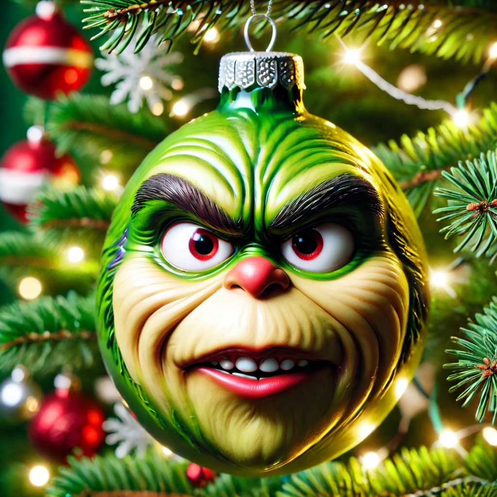 pambauble a grinch, christmas background