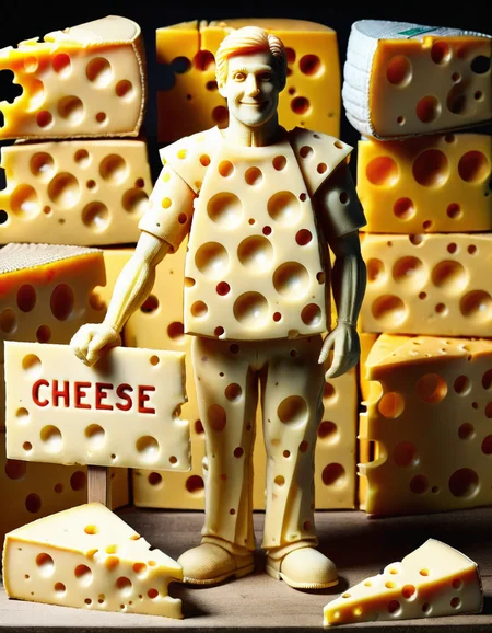 cheeselora, man holding sign: cheese