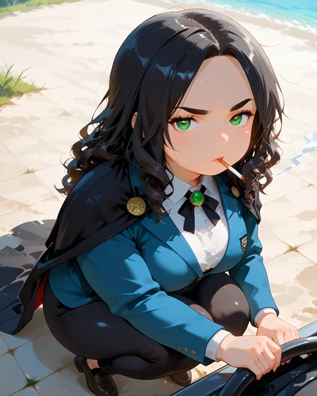 IllusP0s, PonyScores7, source_anime, ah1, IllustriousQual, interesting, exciting, spectacular, wonderful, amazing quality, absolutely eye-catching, 
BREAK <lora:xl_more_art-full_v1:0.2>, <lora:aesthetic_anime_v1s:0.2>, <lora:EpicF4nta5yXL:0.2>, <lora:detailxl:0.2>, detailxl, <lora:Fant5yP0ny:0.2>, amazing quality, best aesthetic, absurdres, illustration, Volumetric_Lighting, ultra-detailed, very aesthetic, intricate details, best_quality,  lazympos, <lora:Add_Details_v1.2:0.4>, <lora:quality_modifiers_masterpieces_v1:0.2>, <lora:ZootPonyAnime_V1_r2:0.2>, <lora:Bestifacator2:0.2>, anime style,
BREAK (((driving a Volvo))),
BREAK Stable_Yogis_PDXL_Positives, AS-Adult, <lora:Complicated fantasy portrait - XL Pony V2.0:0.2>, bad-hands-5, <lora:HDA_Detailer:0.3>, <lora:natsumi_style:0.2>, <lora:by_usakun-pony:0.2>, by usakun, <lora:Akina_Bbw_Style_-_PonyXL:0.2>, AkinBw, (((from above), focus on knees)),
BREAK 1girl, mature female, (curvy), round-chin, caucasian, <lora:ETO_OC_Illustrius:0.5>, eto_oc, skindentation, (plump), thick thighs, wide hips, busty, voluptuous, <lora:plussizegirls_IL:0.3>, <lora:plussizegirls_pony:0.3>, <lora:Venus body IXLS3_alpha16.0_rank32_full_last:0.3>, <lora:shinyskin2:0.2>, glistening skin, HDA_FatGirlXL, round ass, large breasts, <lora:perfection style:0.2>, perfection style, perfection, 
BREAK ((cape blazer with cigarette pants)),
BREAK (curly hair), long hair, (black hair:1.4), (parted hair:1.7), messy hair, kinky curls, <lora:hairdetailpxl:0.2>, hairdetailpxl,
BREAK (half green and brown eyes), (colorful eyes), (multicolored eyes), (downturned eyes:1.4), expressive eyes, <lora:perfect-eyes:0.4>, perfecteyes, EyesHD, (round face:1.2), (thick eyebrows:1.3), (plump face), <lora:Round_face:0.2>, lips, <lora:DetailedEyes_xl_bdsqlsz_V1:0.2>, <lora:Eyes_Lora_Pony_Perfect_eyes:0.2>, <lora:focusoneyes:0.2>, <lora:cinematic eye color style illustrious v1:0.2>,
BREAK (((raised_eyebrow expression))), <lora:Expressive_H:0.2>, Expressiveh, <lora:Emotional_Anime_Expressions_PonyXL_Concept:0.2>, emotional, <lora:Best_Facial_Expression_LoRA_PONY:0.2>, looking at viewer, <lora:Detailed expressive EXEV style -XL Pony V1.0:0.2>, FaceDetail, <lora:Best_Facial_Expression_Helper_XTREME_ILLU:0.4>, kaogei,
BREAK (((A twisted, humanoid figure crafted from living shadow writhes and twists on the ground, its form blurring and shifting as it reaches out a dark, tendril-like hand to snare a body  ankle, pulling him down into the darkness))), <lora:Background Detailer - SDXL:0.2>, 4k, 8k, Ultra HD, Masterpiece, Best quality, Detailed background, <lora:Add_more_details_V2_XLpony:0.2>, full_details, <lora:background-type1:0.2>, <lora:AddMicroDetails_Illustrious_v2:0.2>, addmicrodetails, SmoothNoob_Quality, <lora:ani40o_stabilizer_v0.6:0.4>,