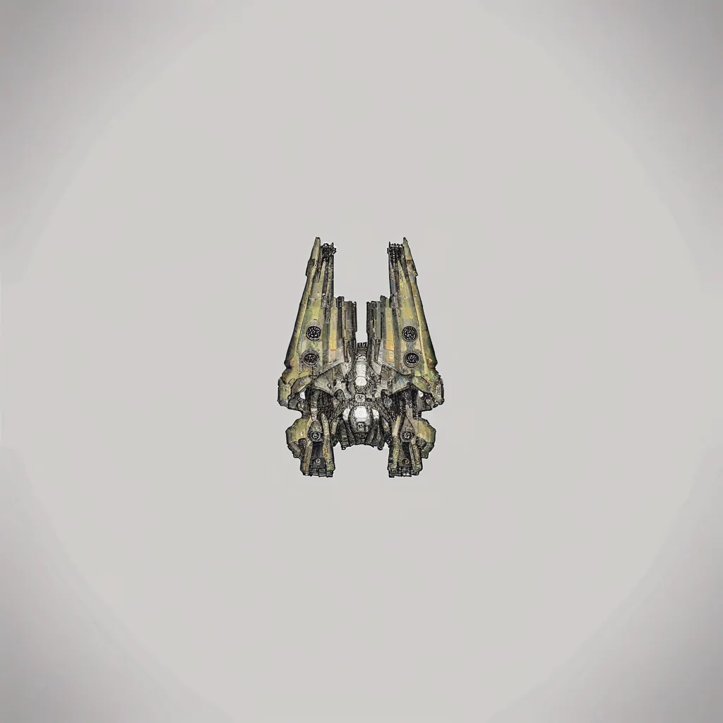<lora:Starsector_Ship_Pony_LORA:1>, simple background, spaceship, midtech, capital