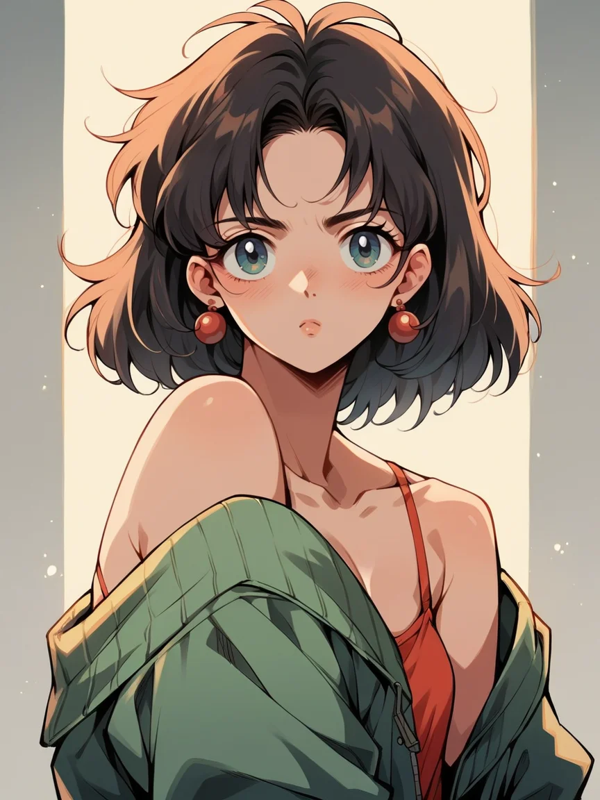 score_9. score_8_up, score_7_up, score_6_up, score_5_up, score_4_up, <lora:90s4n1m3XLP:0.7> 90s4n1m3, 1girl,