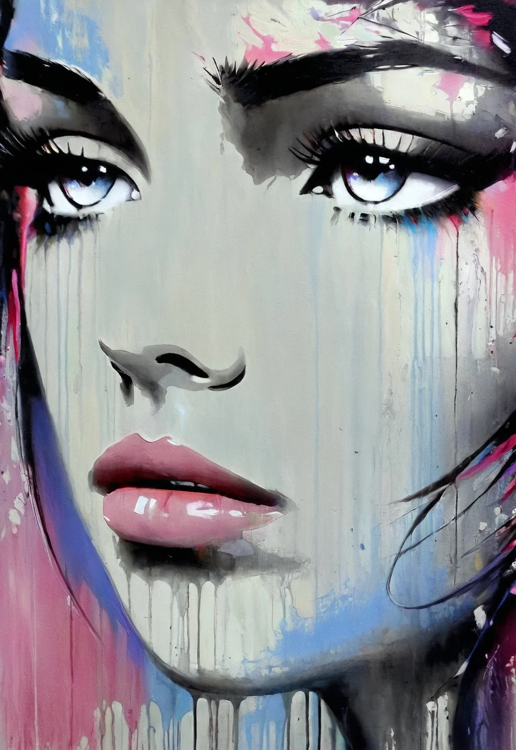 1girl, by LOUI JOVER, solo, traditional media, abstract, face closeup, close-up, lowered head
<lora:LOUIJOVER#SXDL1.0#by Loui Jover#v2.00#-000006-rs.sv_fro.0.999-nr.0128:0.85>