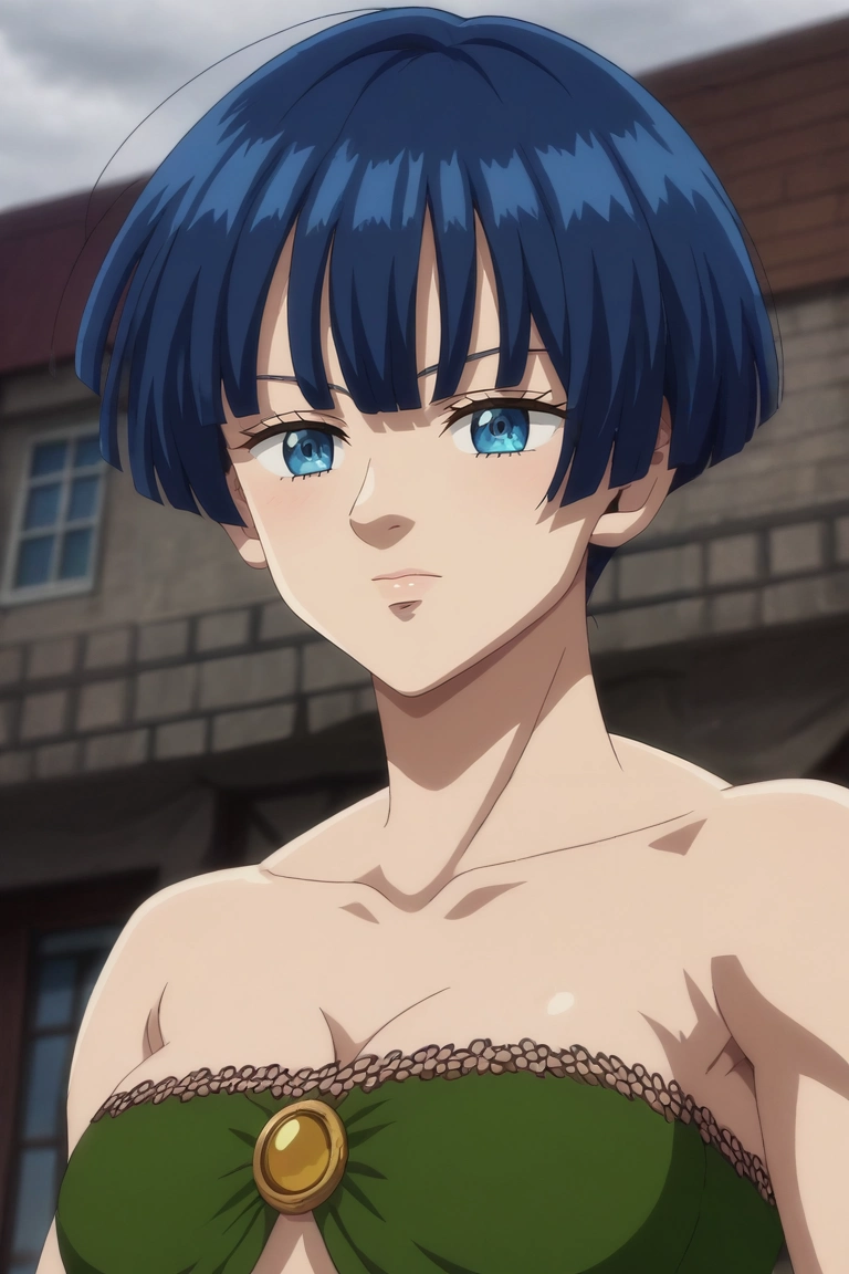score_9, score_8_up, score_7_up, , rating_safe, intricate details, anime screencap, anime coloring, , , depth of field, 1girl, solo, <lora:gawain_nnt_mny_pony:0.98>, gawain_nnt_mny, blue hair, blue eyes, short hair, bangs, , , hippie costume, <lora:sdxl_lightning_8step_lora:1>