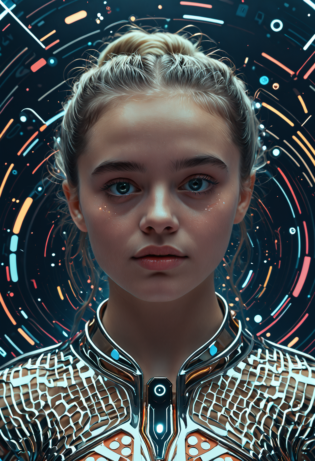 Abstract style <lora:Beeple_retrofuturism-000005:1>,Beeple style,retrofuturism,<lora:Alice Prin OC-000005:1>,Alice Prin,1girl, . Non-representational, colors and shapes, expression of feelings, imaginative, highly detailed