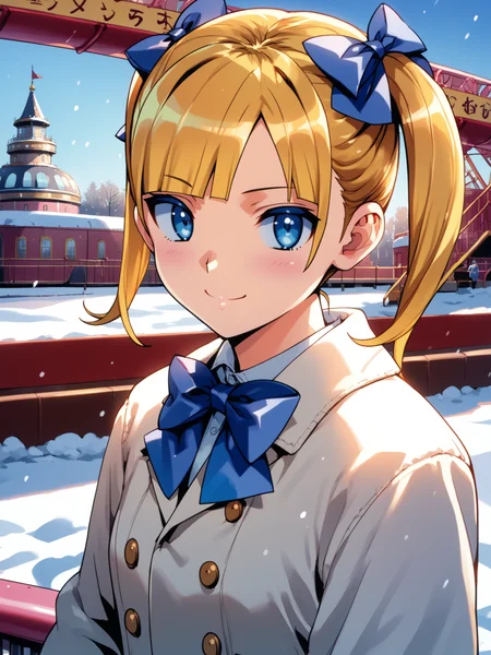 (upper body, solo focus:1.2) <lora:happy_tentacle-rina-v0.3-000034:0.9>, ht_rina, blonde hair, twintails, , hair bow, blue bow petite, ( :1.1) ( , , (doyagao :1.2) , seductive smile , (looking at another:1.2) :1) , outdoors, vegetation, (overgrown :1.1), winter, snow , (day :0.6), , (:0.5), , (modern architecture :0.9), (amusement park:1.2), (roller coaster:1.3), carousel, drop tower, pendulum ride, (( from above :1) :0.8) score_9, score_8_up, score_7_up, score_6_up, score_5_up, score_4_up, ( [(realistic, photorealistic:1.3):(realistic:1.2):16] [(3d:1.2)::14] :1) <lora:LUUNA's Lunas-NijiJourney-SDXL-B2:0.35>, nijijourney <lora:prgfrg23's Counterfeit-V3.0 Style SDXL_LoRA_Pony Diffusion V6 XL:0.5> <lora:mfcg's mfcgXL:0.12> <lora:reweik's gyokai(himehajime)_PonyXL_style_v01:0.14>