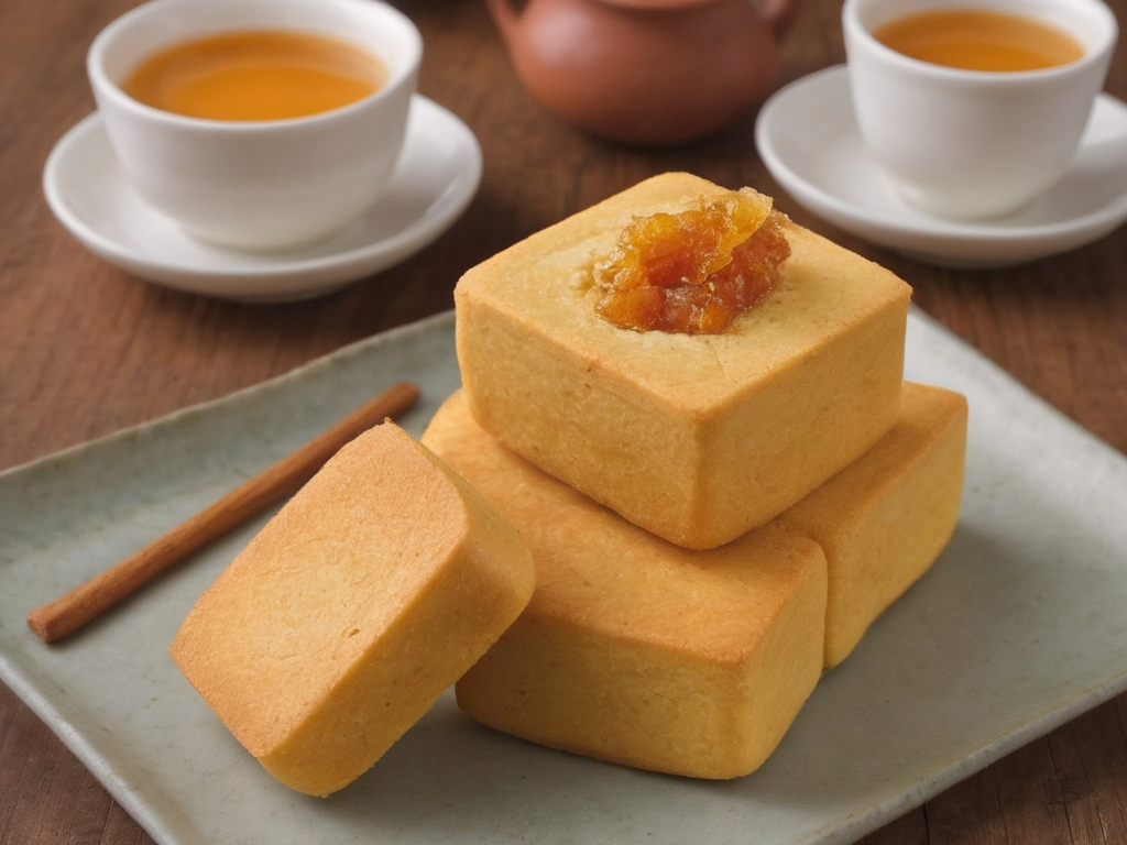 A high-resolution, hyper-realistic image of a delicious PPCake, a popular dessert in many cuisines. The PPCake is perfectly baked, with a golden-brown crust and a sweet, moist interior. It's placed on a rustic wooden table, with a cup of tea on the side. The scene is set in a homey kitchen environment, with all elements in sharp focus, creating a clear and detailed image. The lighting should be natural and soft, highlighting the appetizing qualities of the PPCake and the cozy atmosphere of the setting, <lora:PineappleCake:0.8>