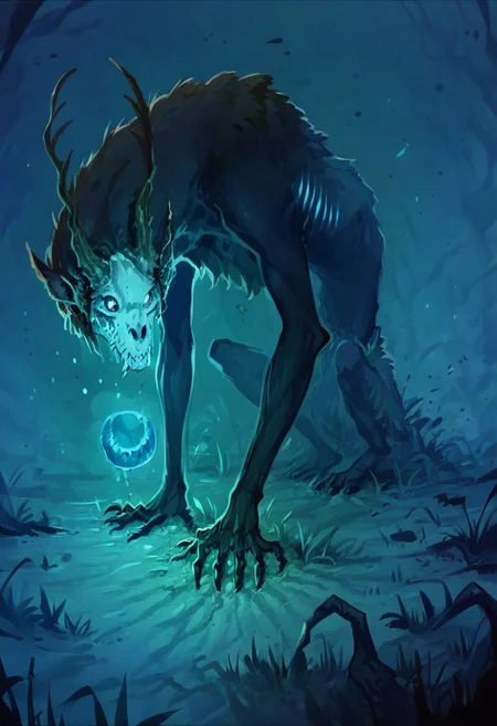 score_9, score_8_up, score_7_up, An anime illustration of a boy with a jack-o-lantern head in a swamp by Atsushi Ohkubo