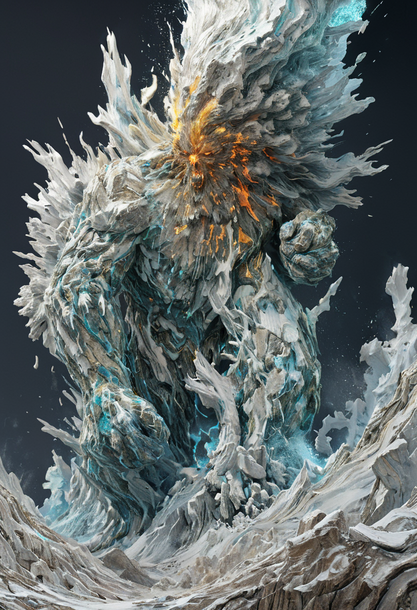 <lora:artfullyEXTRAVAGANZA_SDXL_V1:1>, artxtrvgnz, earthquake elemental, detailed, uhd, 8k