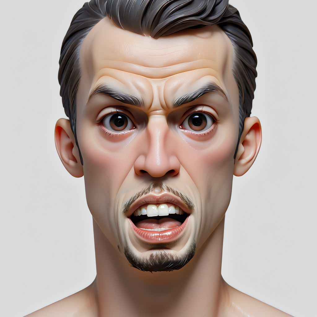 Ee mouth, man with facial hair <lora:Everly_Heights_Talk_Mouth_Pony_XL:1>