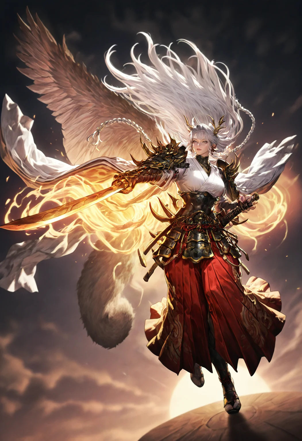 1girl, graycolor_full, <lora:lora-000014.TA_trained:1.0>,
samurai, red hakama, white kimono,
fullbody, detailed face, increase details, ultimate detailed, newest, photorealistic, <lora:DetailedEyes_V3:1> <lora:detailed_hands-000002:1> hand