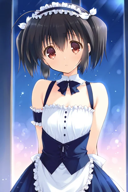 <lora:yuzuhara konomi IL:0.7>,yuzuhara konomi,red eyes,twintails,black hair,short hair,bow,flat chest,dress,, 1girl,masterpiece,best quality,amazing quality,very aesthetic,absurdres,newest,8K,prefect face, uncensored,