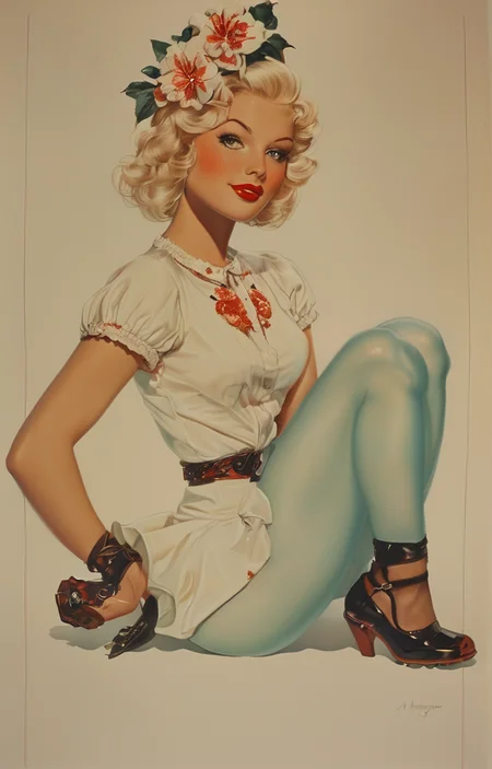 masterpiece,best quality,<lora:tbh208-sdxl:0.9>,illustration,style of Alberto Vargas portrait of Housework robots