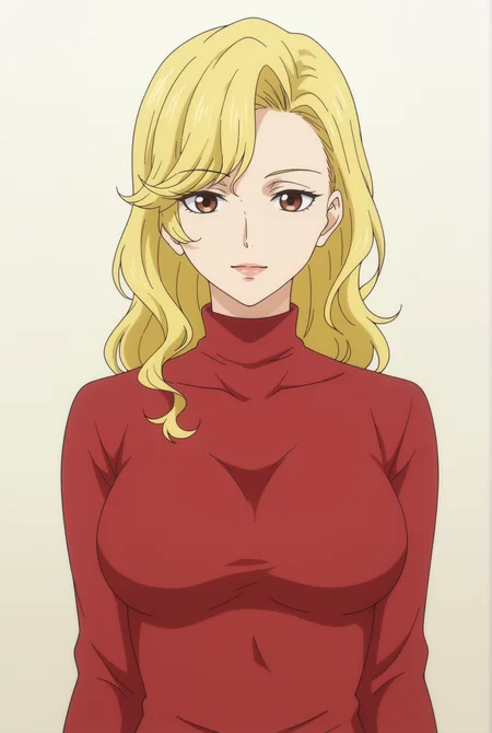<lora:Marisa_Hyoudou:0.6>, white background, upper body, Marisa Hyoudou, red dress, 1girl, solo, long hair, breasts,