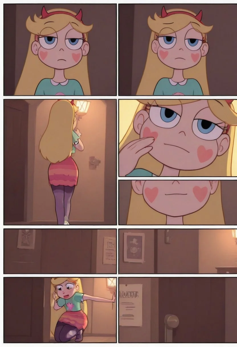 (masterpiece:1.0), (best_quality:1.0), ((perfect face:1)),((perfect body:1)),
ERA09NEGV2,ng_deepnegative_v1_75t,fcNeg,
Star vs The Forces of Evil ,(show accurate:1)(full body shot) , Perfect Hands, perfecteyes, perfectly detailed face and body and eyes, beautiful, vector, detailed eyes, perfect face, perfecteyes,detailed hand, seductive look,bedroom eyes, detailed eyes, ,dinamic hands,full body portrait,
BREAK charcters,
1 prostitute with hyper massive and massive hips,
StarB,Star butterfly, long hair, blonde hair, blue eyes, red headband,
massive ass, ,slutty thick round ass,big thick thighs,perfect breast, (massive breast:1),(massive hips:1),
BREAK
raytracing, volumetric lighting, ambient occlusion, background,
BREAK wearing, female_pervert, horny, lewd, slutty, 5 fingers, (1 girl wallpaper:2) detailed character design, ultra-high resolution,, (sulty:1), (horny:1), bedroom eyes, ((horny and shy)), front view ,fuck me expresion, bouncing breasts, unaligned breasts, motion blur, motion line , dinamic view,
(Undresing:1),(striptease;1),(Random pose:1) (mulitple views),(sound effects:1), (segmented comic, white border, outside border:1.1),(long comic history:3), (multiple comic panels), ((each panel less clothes)), (slutty pole dance),
mesh crop top, mesh skirt, night club background, dancing, neon lights,
BREAK uncut, nervous, shading,