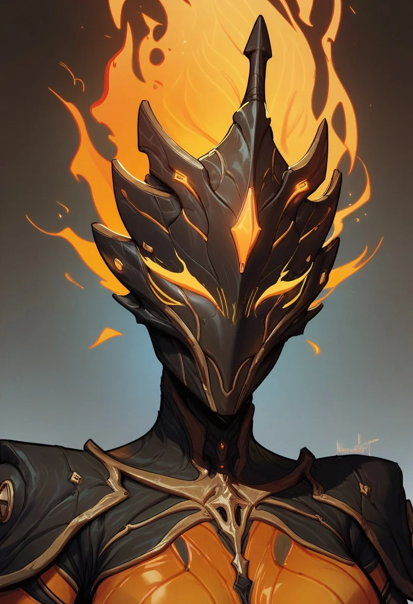 score_9, score_8_up, score_8, score_7_up, score_7, score_6_up, score_6, score_5_up, Score_5, 1girl, Hember, warframe, robot, fiery body, fiery hair, molten rock, multicolored body, black body, orange body, faceless, no mouth, ornamented helmet, mask, vox machine style, 1girl, female focus, solo, portrait, village background, fantasy, (dynamic lighting:1.1)
((masterpiece))
