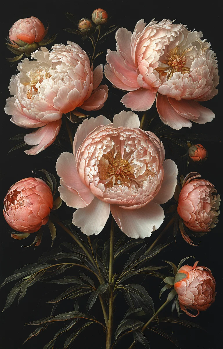 masterpiece,best quality,<lora:tbh45-sdxl:0.9>,illustration, decaying peonies