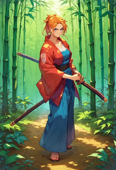 score_9_up score_8_up score_7_up, 1girl, battoujutsu, bamboo forest
<lora:battoujutsu_stance_24retry_pony_rework_final_svd_d8:1>