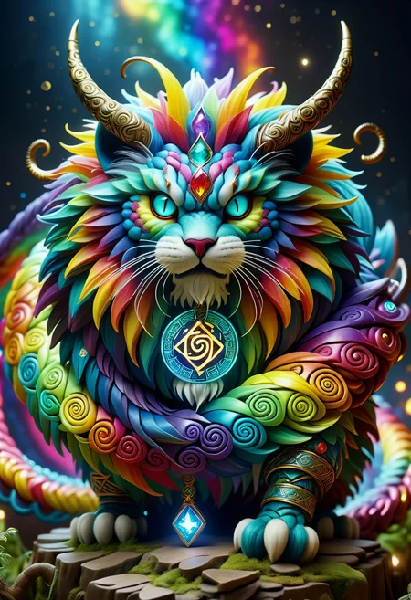 hyper detailed masterpiece,DonMMy51ic4lXL, mythical flamboyant radiation chinese coiled Kulshedra, rainbow
, runes <lora:DonMMy51ic4lXL-v1.1-000006:0.8>