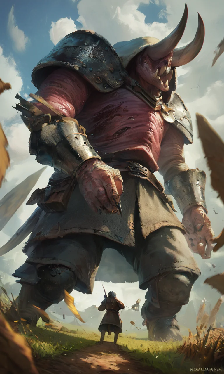 score_9, score_8_up, score_7_up, BREAK, gwentstyle, giant, monster, in a cornfield, medieval, epic shot, low-angle view, (dark fantasy:1.2), soft light, <lora:GwentStyle_v2:0.85>