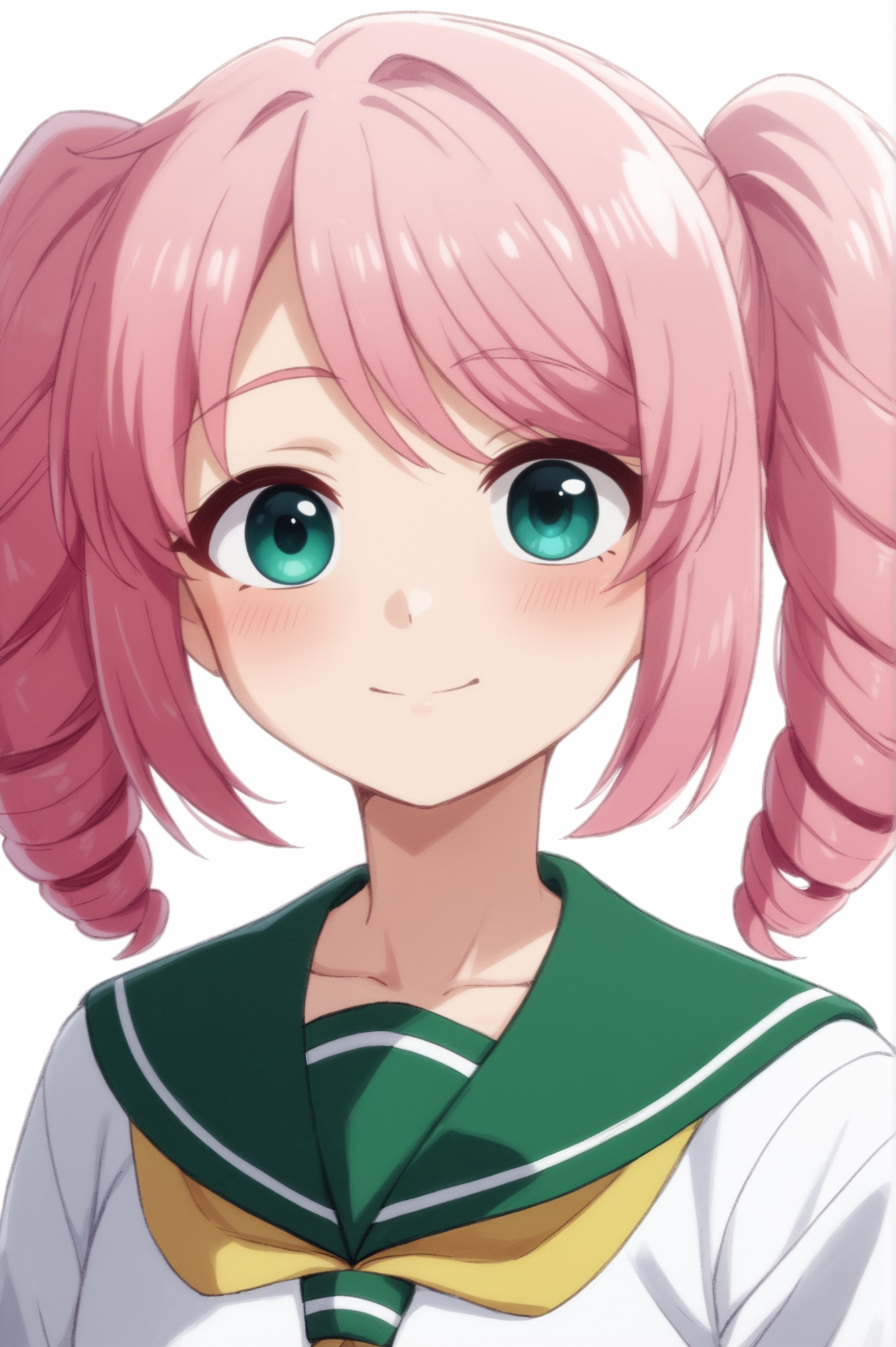 <lora:Haruka_Hanabishi:0.7> rating_all, score_10, score_8_up, score_7_up,  Haruka Hanabishi, school uniform, upper body, white background, looking at viewer <lora:sdxl_lightning_4step_lora:1>,