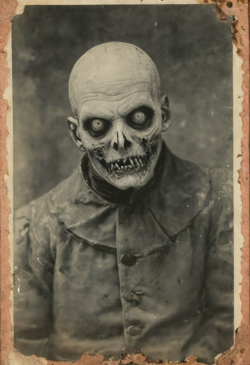antique photo, nameless one, style of horror novel