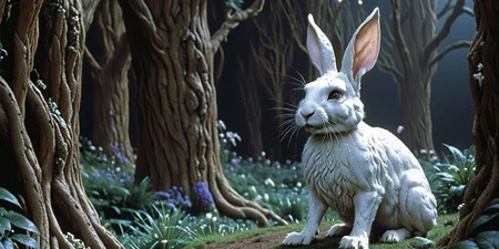 cinematic still 80sdarkfantasylora, 1rabbit, white, giant . emotional, harmonious, vignette, 4k epic detailed, shot on kodak, 35mm photo, sharp focus, high budget, cinemascope, moody, epic, gorgeous, film grain, grainy, 80sdarkfantasylora, 1rabbit, white, giant, intricate, detailed, epic composition, cinematic perfect, amazing sharp focus, highly detail, aesthetic, clear, beautiful, elegant, infinite, inspired, innocent, light, attractive, shiny, pretty, focused, professional, smart, passionate, color, best, bright, futuristic, dramatic background