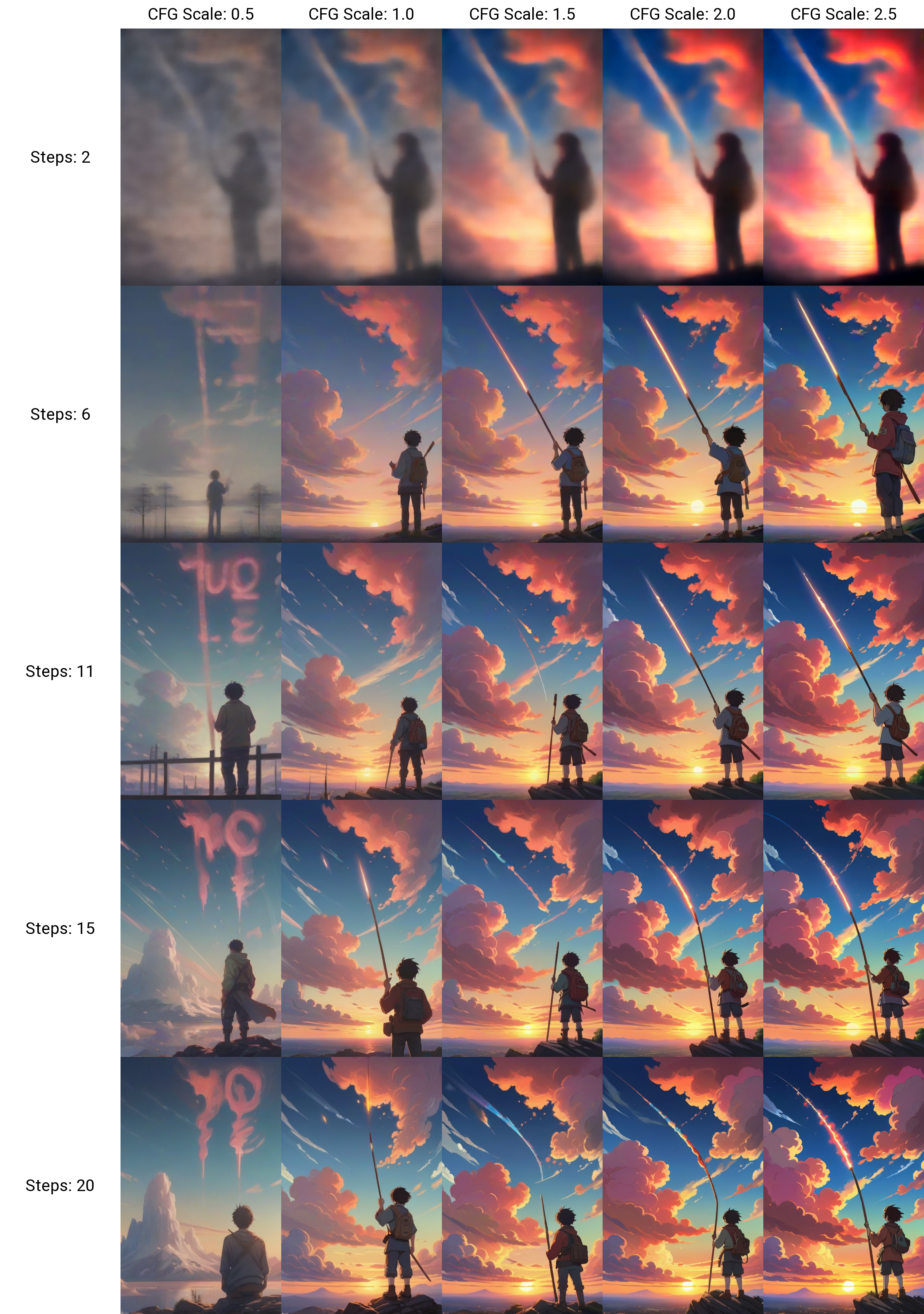 (anime cinematic still),(Sky Painter:1.4),Sunset canvas,paintbrush,vibrant clouds,celestial inspiration,