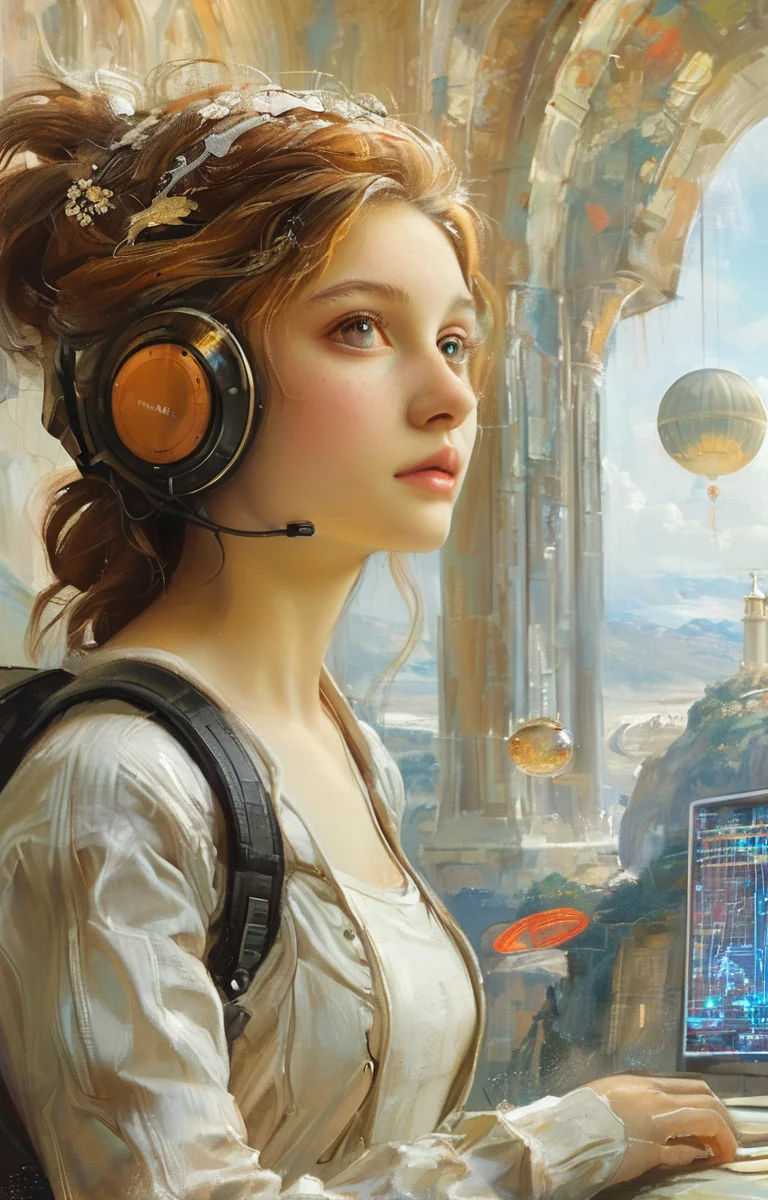 masterpiece,best quality,<lora:tbh196-sdxl:0.9>,illustration,style of Raphael
tech genius teenage girl