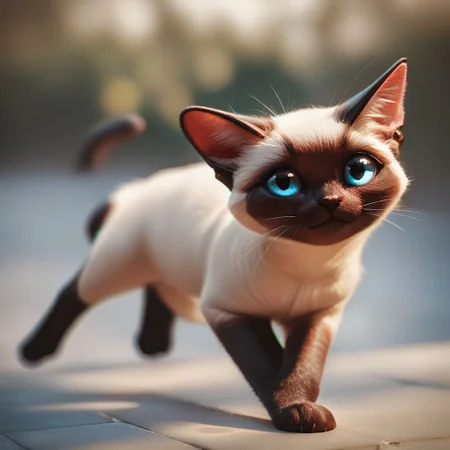 score_9, score_8_up, score_7_up, pikaole no humans animal focus, (Siamese cat:1.05), fur, full body solo blurry background, cute rating_safe source_furry, (dynamic pose:0.5), pikaole, source_photorealistic