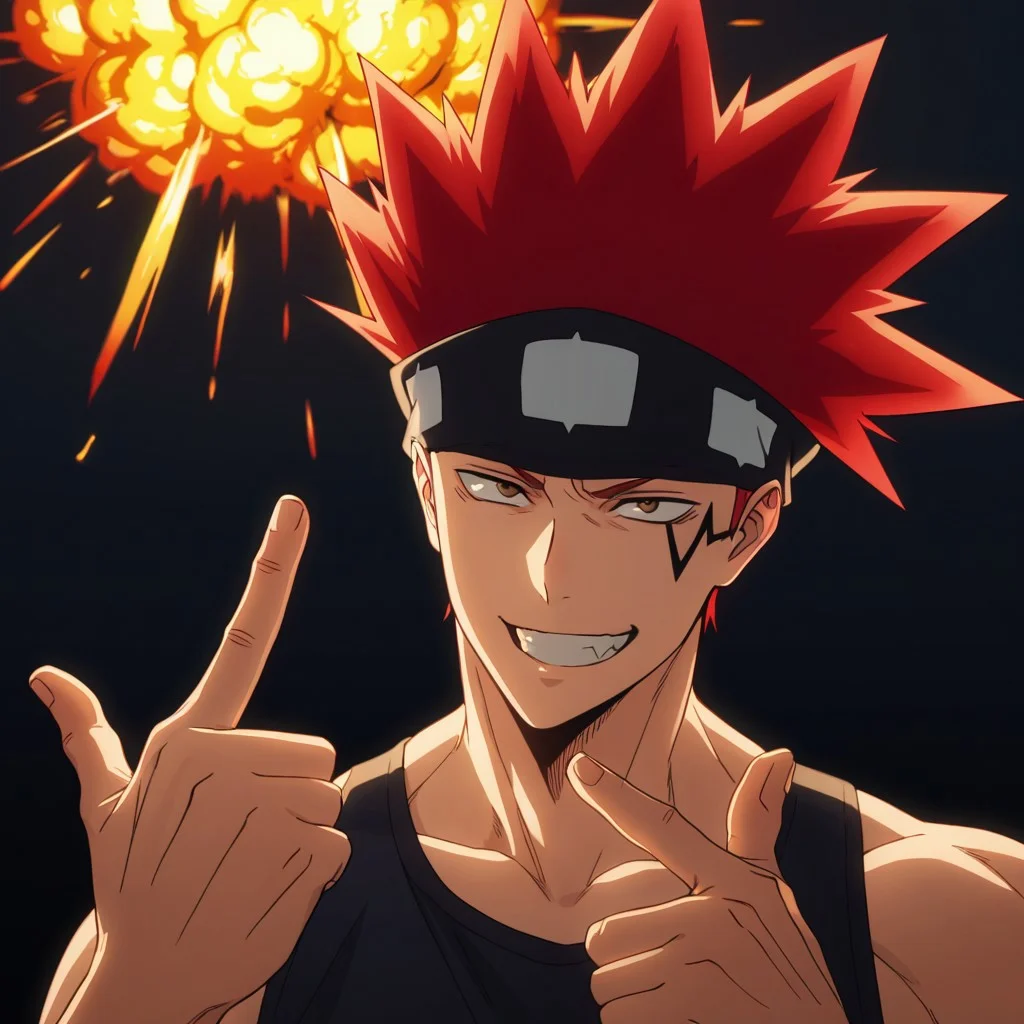 masterpiece, best quality, amazing quality, absurdres, newest, detailed background, definition so sharp, Ultra-HD, 8K cinematic, very awa, impressionate, amazing quality, highres,
solo, male focus, manly,
1boy, d0tb_red hair, d0tb_brown eyes, d0tb, spiked hair, facial tattoo, headband, explosion,
pointing, taunting gesture, playful grin, athletic wear, track, bright lighting, energetic, competitive, hot-blooded, cheeky, cool,
