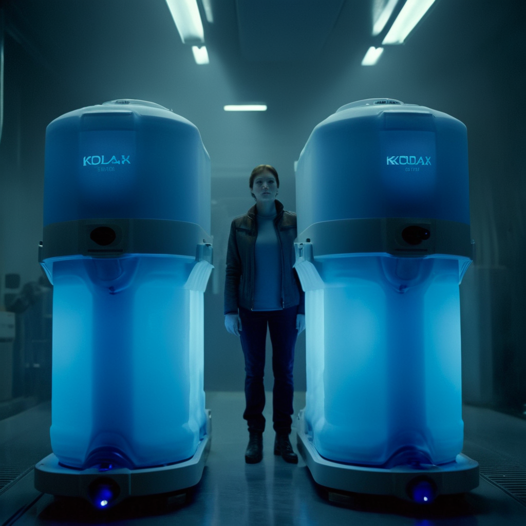 cinematic film still of <lora:add-detail-xl:0.1>1
<lora:detailed:0.3> realism
<lora:perfection style:0.2> perfect
<lora:eyetune:0.6>
<lora:xl_more_art-full_v1:0.3>
<lora:Ron Fricke style:0.3>
<lora:Unreal Engine style:0.3>
<lora:TeethXL:0.3>
<lora:Chiaroscuro Lighting Style:0.3> Chiaroscuro Lighting Style
<lora:Cryonics style:1>
Cryonics two blue glowing tanks with different people frozen inside them, movie themed, sharp, detailed background, epic cinematic photography, artistic style, dramatic light style, cinematic color style, Kodak 35mm film style, detailed style, Cryonics style, solo, indoors, no humans, science fiction, blue theme, television, monitor, screen, dark, container, shallow depth of field, vignette, highly detailed, high budget, bokeh, cinemascope, moody, epic, gorgeous, film grain, grainy