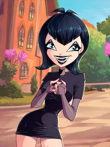 <lora:WinxStyle:1> w_st,        <lora:Mavis_Dracula:0.9> m_d, 1girl, vampire, black hair, blue eyes, goth makeup, score_9, score_8_up, score_7_up,